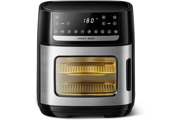 Philips Walita Fritadeira Airfryer Forno 12 Litros, Preta, 110V | Visor Transparente – acompanhe o preparo dos alimentos sem