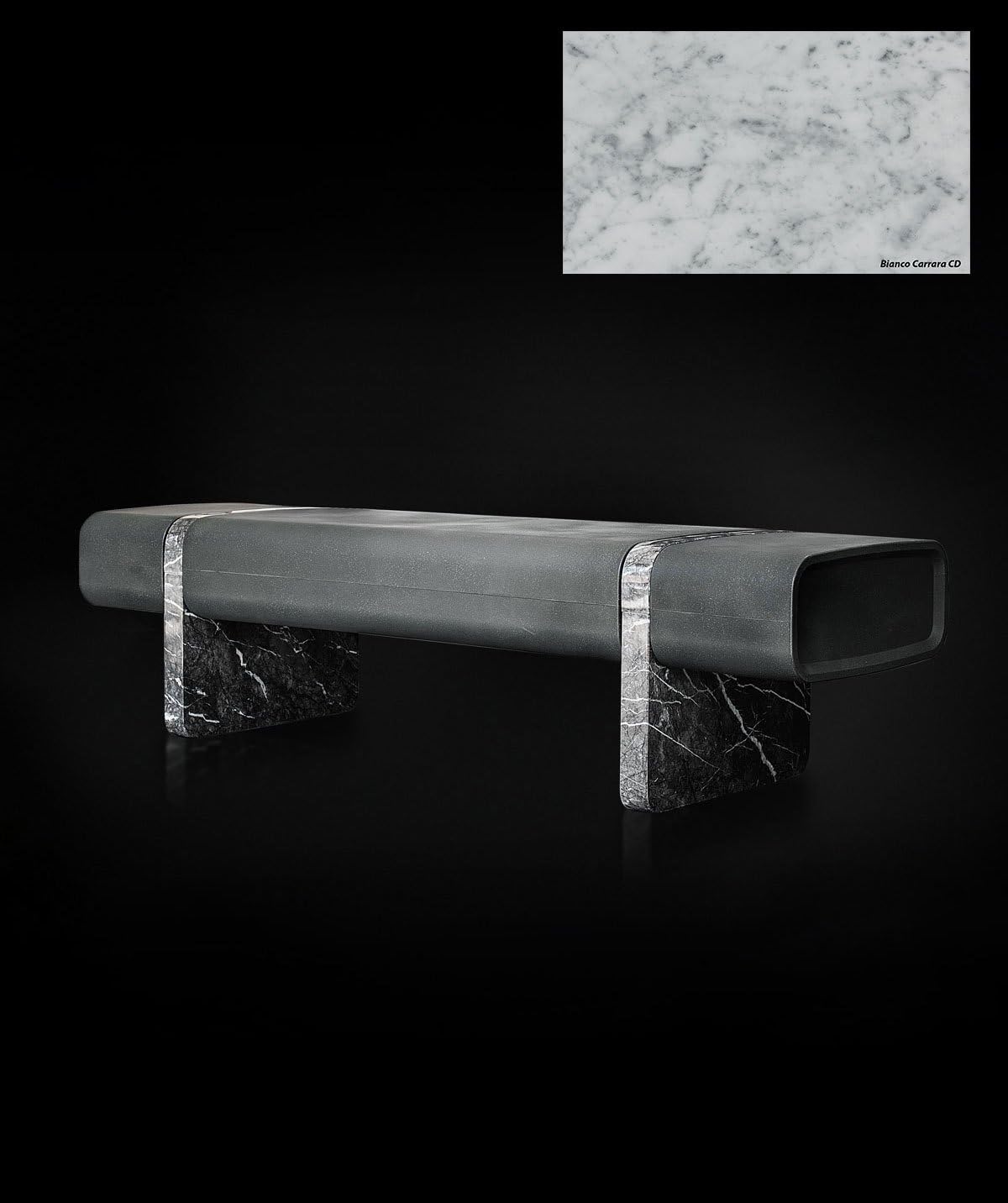 Tera Bench Chauchy Marble Structure Made in Italy
