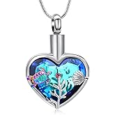 zeqingjw Sea Turtle Cremation Urn Necklaces for Ashes for Women Men Stainless Steel Urn Keepsake Jewelry Memorial Urns Pendant Jewellery for Pets/Human