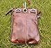 Le'aokuu Mens Genuine Leather Coffee Fanny Small Messenger Shoulder Satchel Waist Bag Pack