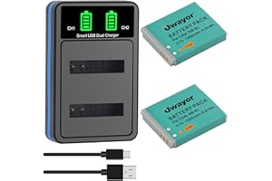 2 Pack NB-6L NB-6LH Battery and Charger for Canon PowerShot SX540HS, SX530HS, SX520HS, SX510HS, SX500 is, SX700HS, SX710HS, S