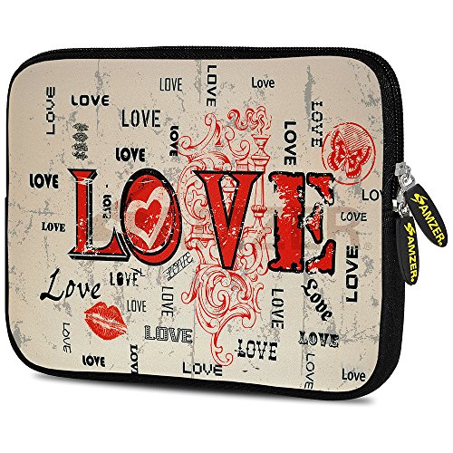Amzer 7.9-10.5 Inches Designer Neoprene Sleeve Case for iPad/Tablet/e-Reader and Notebooks, Enchanted Love (AMZ5219105)