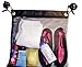 The Club Bag - Mesh Bag Large Size, Food Storage, Toy Storage and Washing, Shower Tote Bag, Shower Organizer with Suction Cups Clips Cords, Black, 17