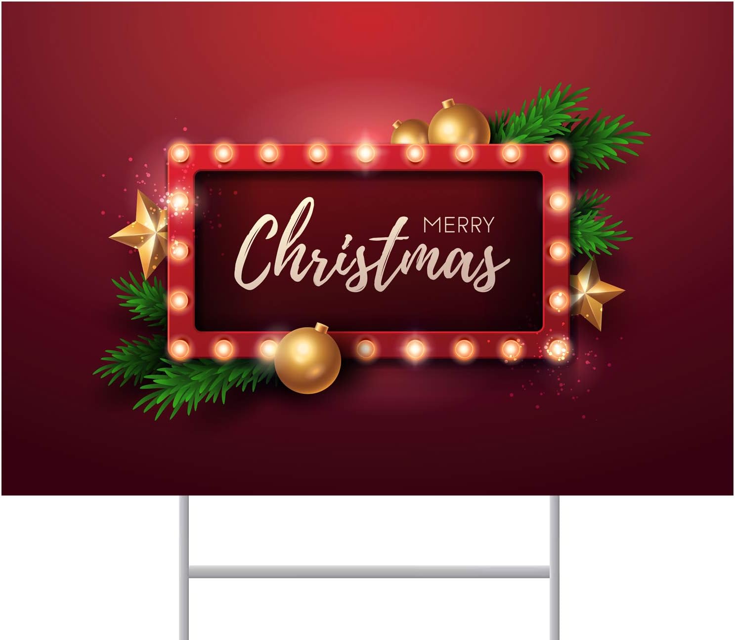 ORMAT Merry Christmas Yard Sign Outdoor Merry Christmas
