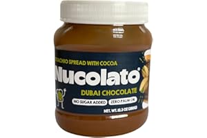Nucolato Dubai Chocolate Spread | Healthy Snacks,Gluten Free, Low Carb, No Sugar Added - No Palm Oil, Dubai Chocolate, Perfect Dessert & Breakfast Topping Sugar free