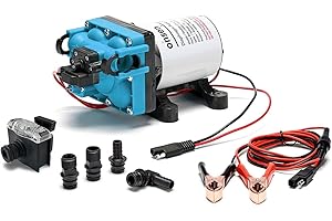 Onsen - 3.0 Diaphragm RV Marine 12-Volt Water Pump - for Cabins, Boats, RV Fixtures, & Tankless Water Heaters - with Strainer