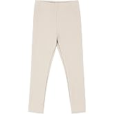 TOTO HEROS Kids Toddler Unisex Ribbed Warm Cozy Lined Fashion Leggings, Winter Pants with Faux Fur Lining