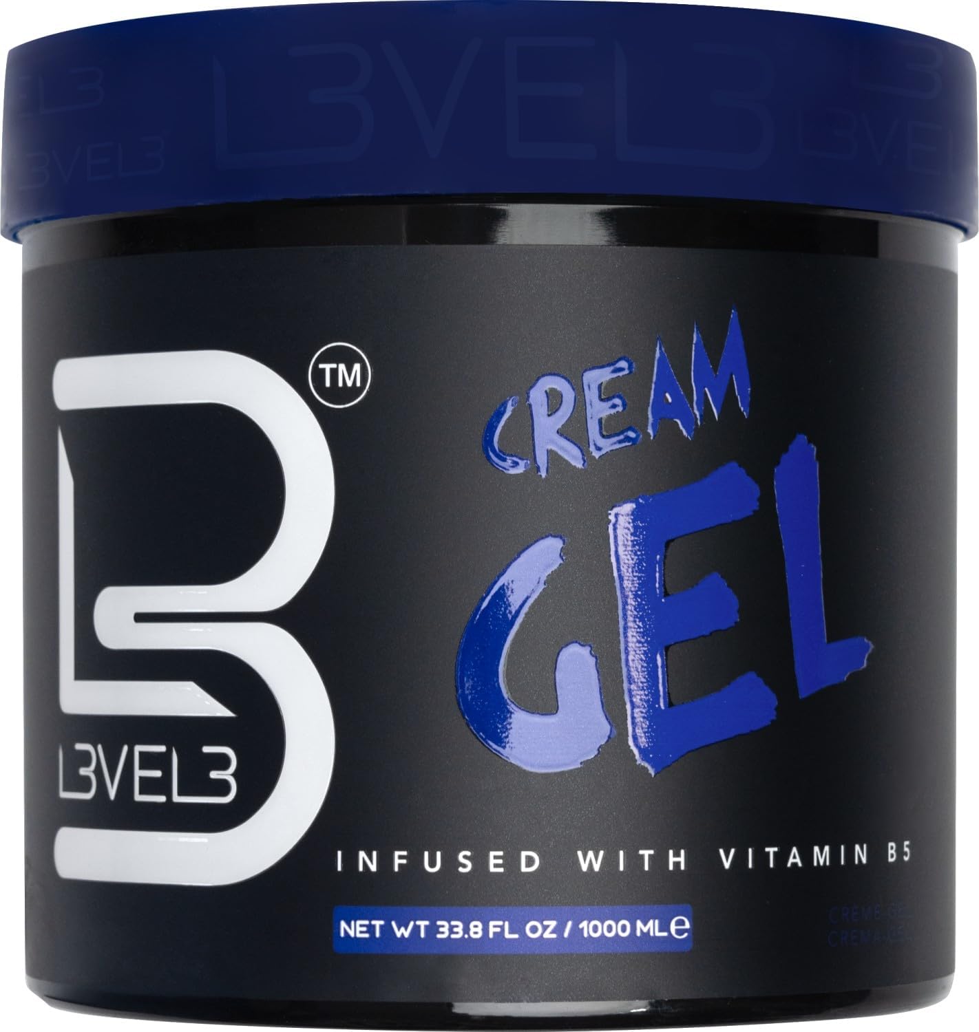 L3VEL3 Cream Hair Gel - Delivers Medium Hold and Volume - Provides Long Lasting Shine - Flake Free Formula - Enriched with Vitamin B - Adds a Refreshing Fragrance - Rinses out Easily - 1000 ml