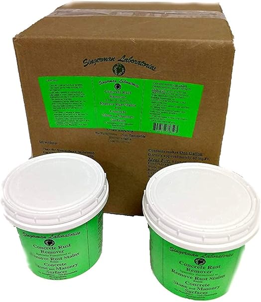 Amazon Com Singerman Laboratories Rust Remover For Concrete Case Of 8 Makes 8 Gallons Health Personal Care