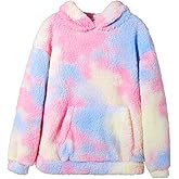Makkrom Boys Girls Sherpa Hoodies Fleece Hoodie Pullover Outfits for Kids
