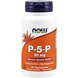 NOW Supplements, P-5-P 50 mg with Coenzyme B-6 + Mg Bisglycinate, 90 Veg Capsules