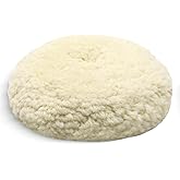 VIBRATITE 8 Inch Wool Buffing Pads, Natural Wool Polishing Pads, Hook and Loop Buffing Pad for Polisher, Cutting and Compounding, Car Polishing