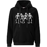 Arvilhill Men's Halloween Pumpkin Hoodies Skeleton Sweatshirts with Pocket | Halloween Party, Jack O Lantern, Funny & Scary Graphic, Adjustable Drawstring, Kangaroo Pocket, Loose Fit, Unisex, S-3XL