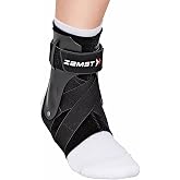 Zamst A2-DX Black Ankle Brace for Sport - Breathable Sports Ankle Support for Men and Women with Guard Stabilizers for High-Grade Ankle Sprain - Left, Small