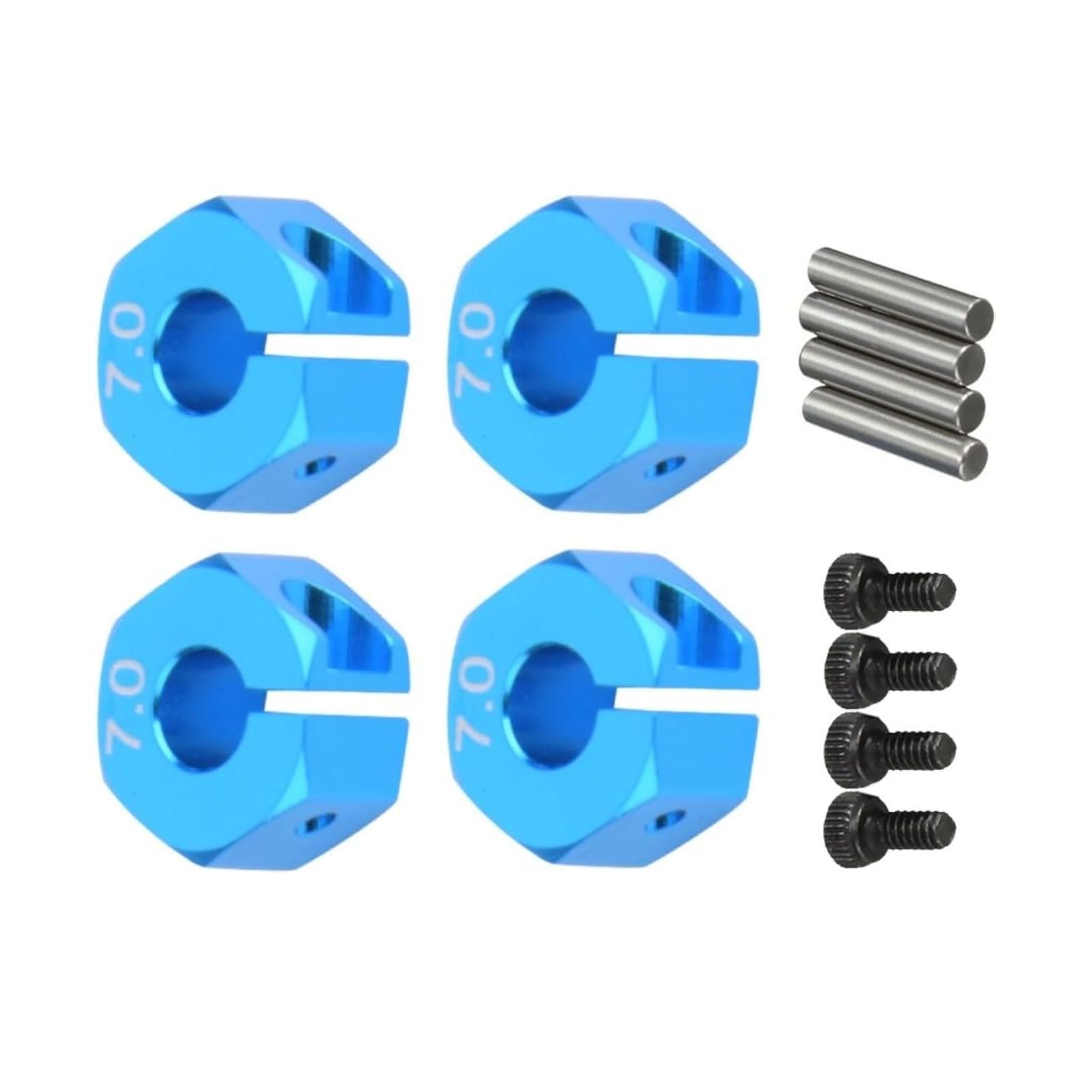 4Pcs Hex Drive Adapter, 12mm 7.0 Wheel Hex Drive Hub Adapter for 1/10 RC HSP HPI Redcat Car Spare Parts