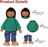 Aolso Wooden Doll Family Set 11 Pieces for Dollhouse Play, 5–10 cm Figures view 3
