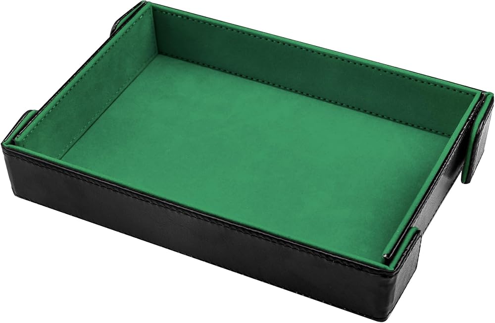 SIQUK Magnetic Folding Dice Tray Rectangle Dice Rolling Tray