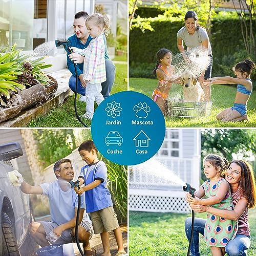 Manguera para Jardin,100FT/30M Manguera Expandible con Boquilla de 10 Funciones,3/4" Conectores de Latón,Manguera de Agua Flexible a Prueba de Fugas sin Torceduras,para Regar Flores,Lavado de Autos