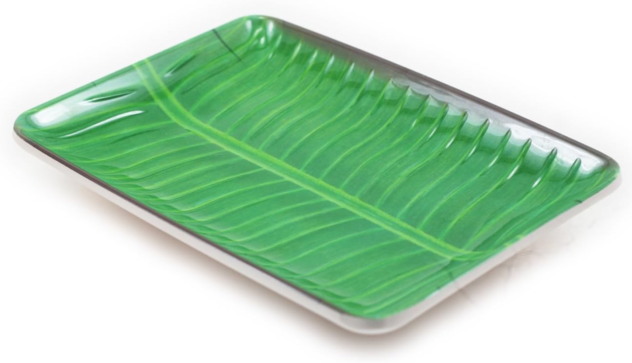 Villa Melamine Banana Leaf Plates Printed Design (4, 10")