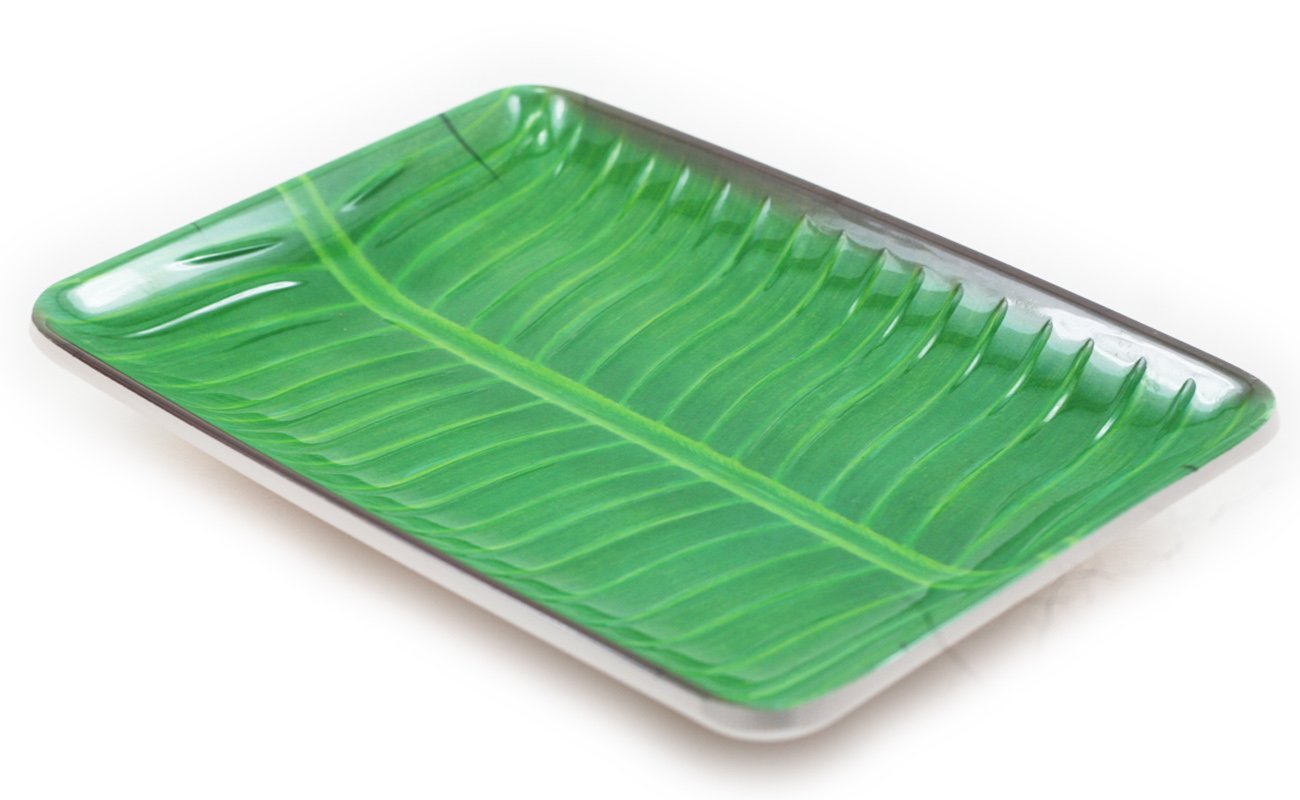 Villa Melamine Banana Leaf Plates Printed Design (2, 10