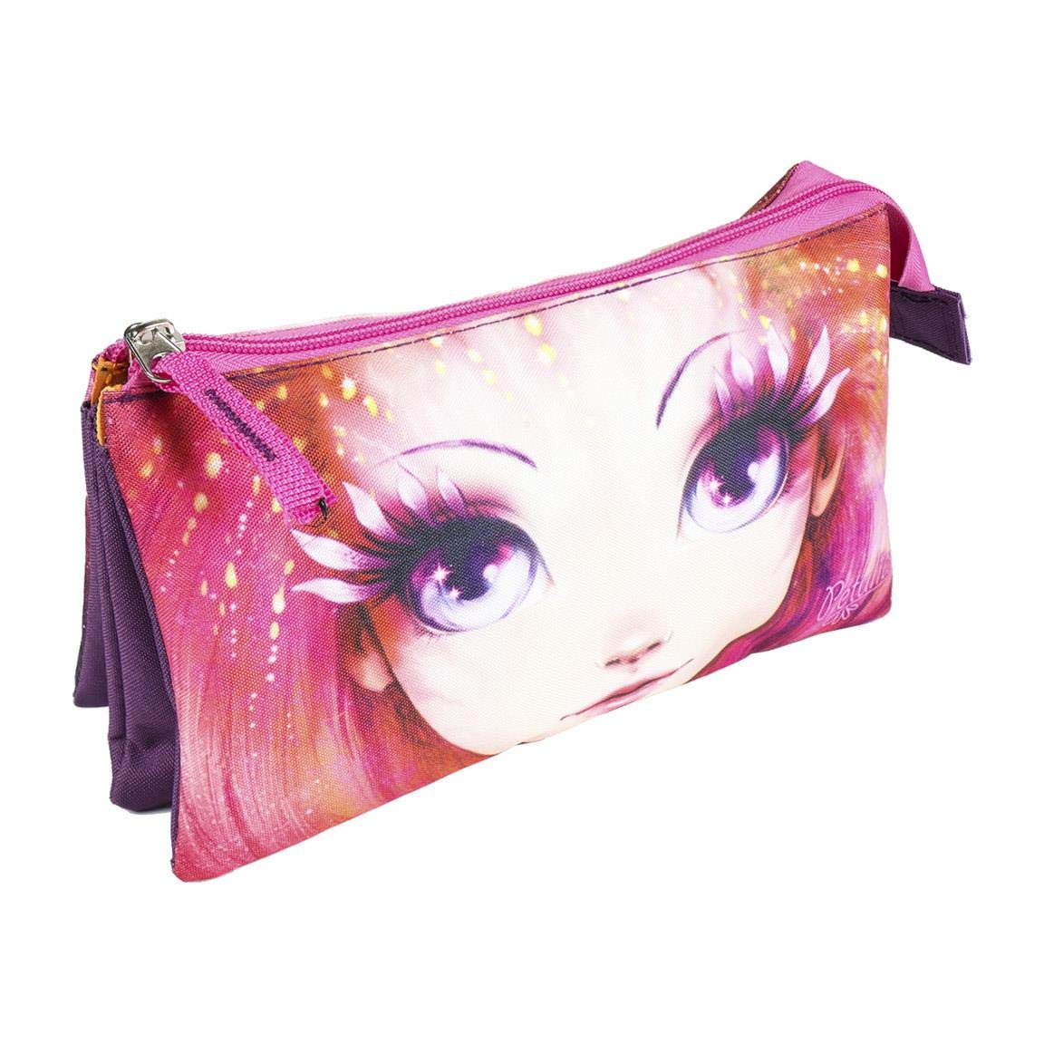 Artesania Cerda Estuche/portatodo Plano 3 Compartimentos Nebulous Pack Pocket, 22 cm, Pink (Rosa)
