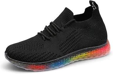 nike rainbow detail mesh sneakers