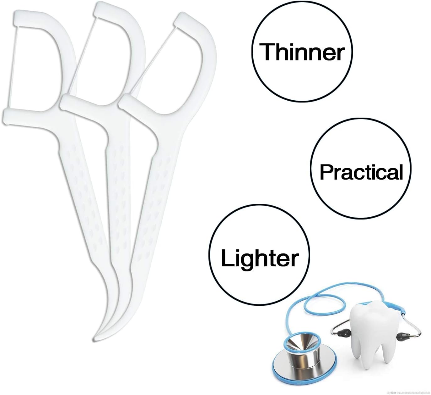 Dental Floss Picks150 Pieces Disposable Flossers Dental Care Floss