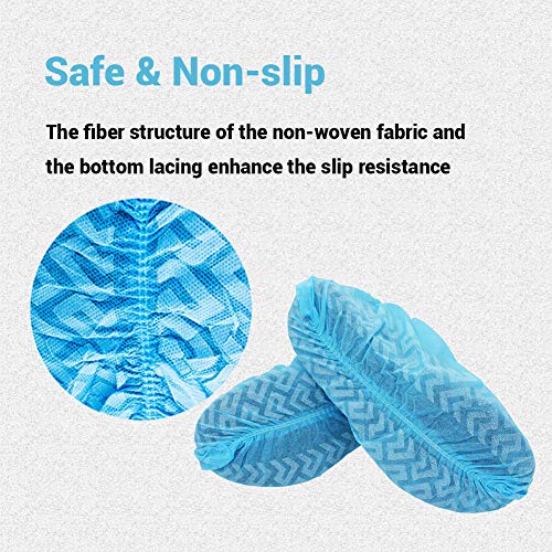 LyncMed Disposable Boot & Shoe Covers Water-Resistant Anti Slip Protective Foot Booties Fits All Size Up to XL (Pack of 200) - Thumbnail 2