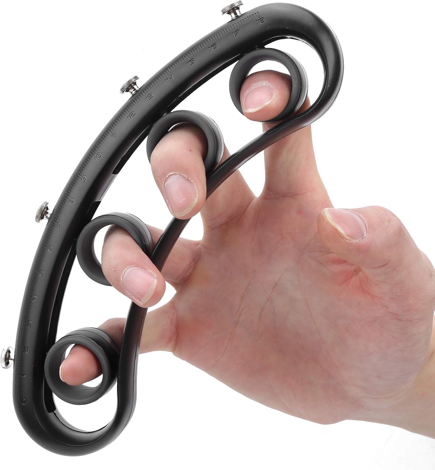 Dilwe Musical Finger Extender, Adjustable Four-hole Circular Span Practice Extender Suitable for Guitar Ukulele, Violin, Piano Beginners