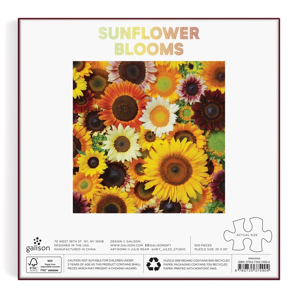 Galison Sunflower Blooms 500 Piece Puzzle from Galison - 20