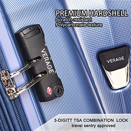 VERAGE Hardside Expandable Luggage Set with Spinner Wheels,TSA Lock 3