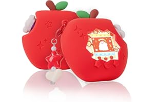 BUBBLELOGUS Apple Case for Tamagotchi Paradise, 4-iaradisen-1 Shockproof Silicone Protective Cover Kit with Faceplate, Flower