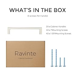 Ravinte 20 Pack Solid 5 Inch Kitchen Square Cabinet