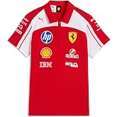 PUMA Scuderia Ferrari F1 2026 Kids' Team Polo - Red | All the latest team and partner logos, Short sleeve with placket collar, Officially licensed