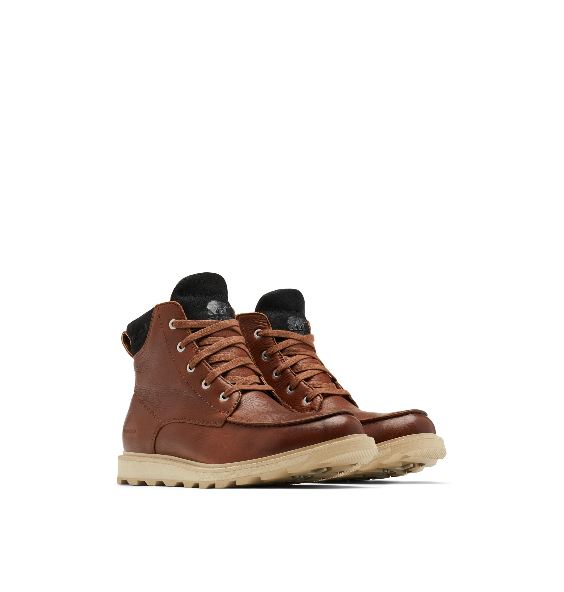 SOREL Men's Madson ll Moc Toe Waterproof Boot - Gaucho Tan, Oatmeal - 7.5 Image