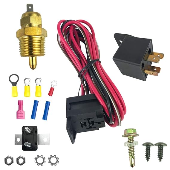 Abeay Adjustable Fan Controller Kit 12V Car Electric Radiator Cooling