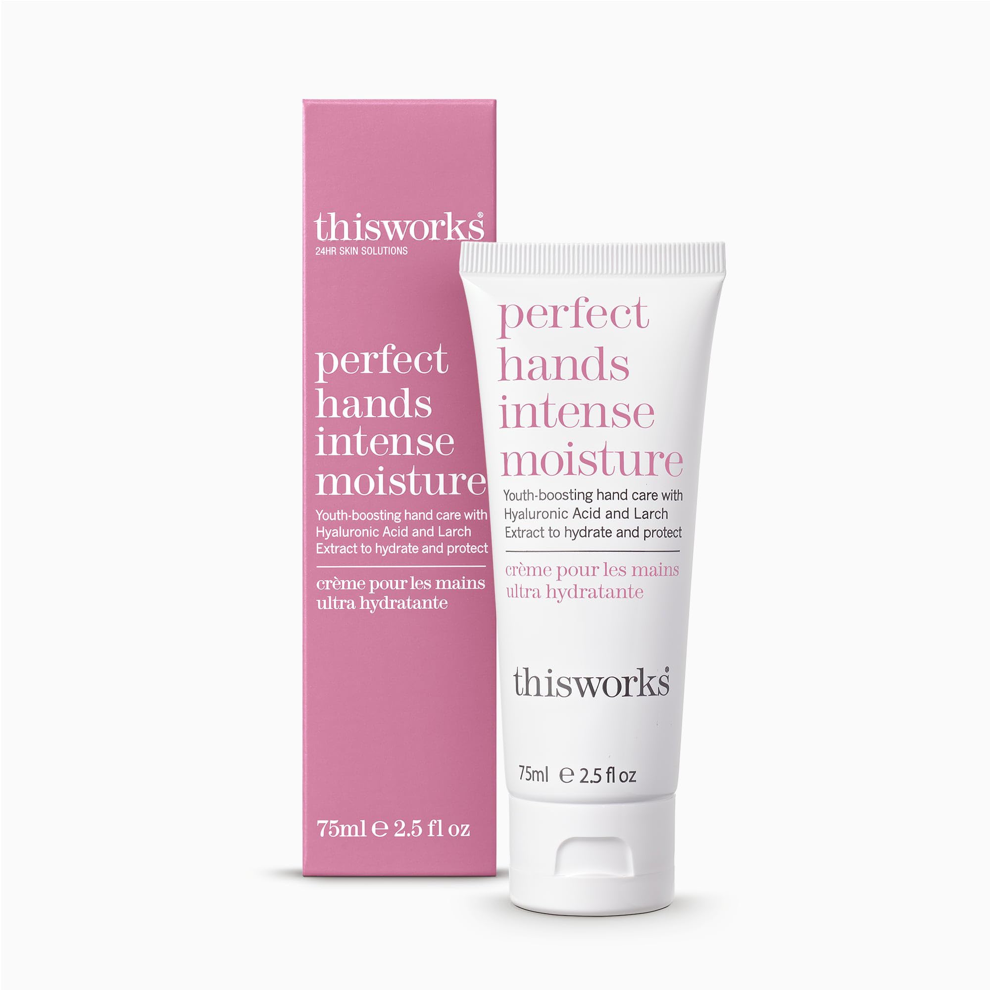 This Works Perfect Hands Intense Moisture, 75 ml - Hydrating Hand Cream Enriched with Larch Extract, Coconut and Fragranced Botanicals - Youth-Boosting Hand Moisturiser for Dry Skin