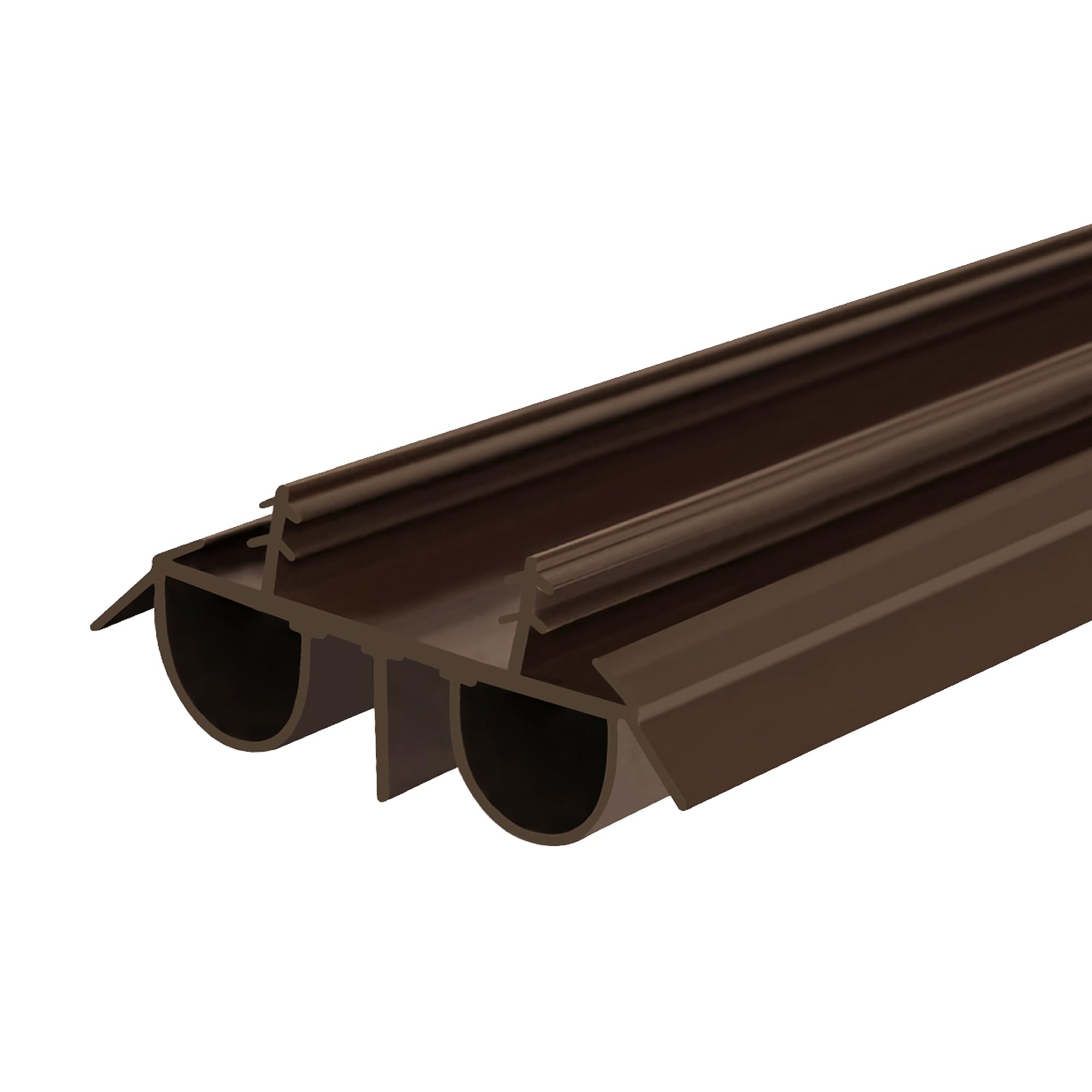 Photo 1 of 36" Kerf Slide-in Double Bulb Seal Weatherstrip Door Bottom – Durable Seal for Energy Efficiency & Draft Protection (Brown)