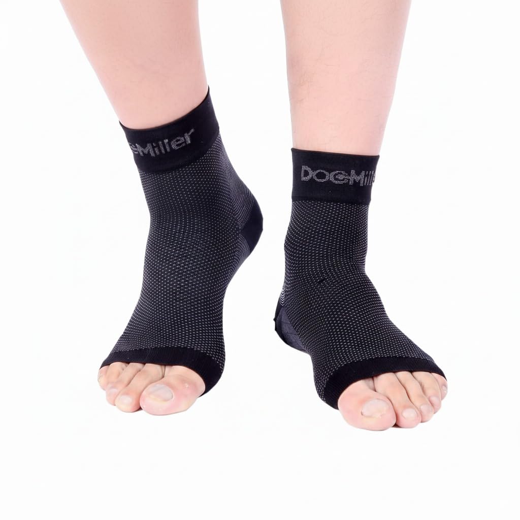 Photo 1 of Doc Miller Ankle Brace for Women & Men – Foot Compression Sleeve, Toeless Wrap & Support for Pain Relief, Plantar Fasciitis, Achilles Tendonitis & Injury Recovery, 1 Pair
