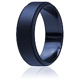 ROQ Silicone Rubber Wedding Ring for Men, Comfort
