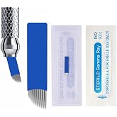 30Pcs Disposable Eyebrow Microblading Needles,Lip Tattooing Microblades Permanent Makeup Blades for Single Use Only (18needle)