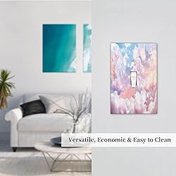 Colorful Abstract Clouds Light Switch Plate Cover 1