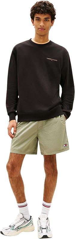 Sudadera Hombre Linear con Cuello Redondo, Negro (Black/Faded Sun Kiss), M — foto 5 de 6