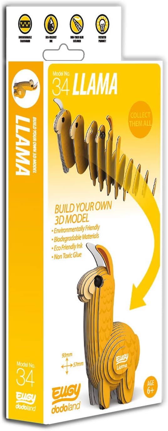 EUGY 3D Llama Model Craft Kit, 5 x 4 x 8 cm - Image 4