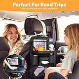 URAQT Car Seat Organizer Leather 8 Pockets Table Tray Tablet Holder Waterproof view 8