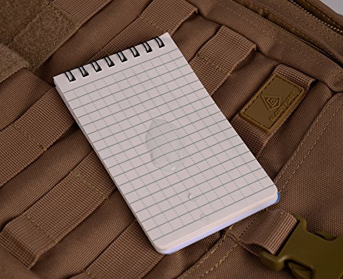 GLORYFIRE Waterproof Notebook All Weather Shower Pocket Tactical Notepad with Cover Steno Pad Memo Book (blue 5pcs)