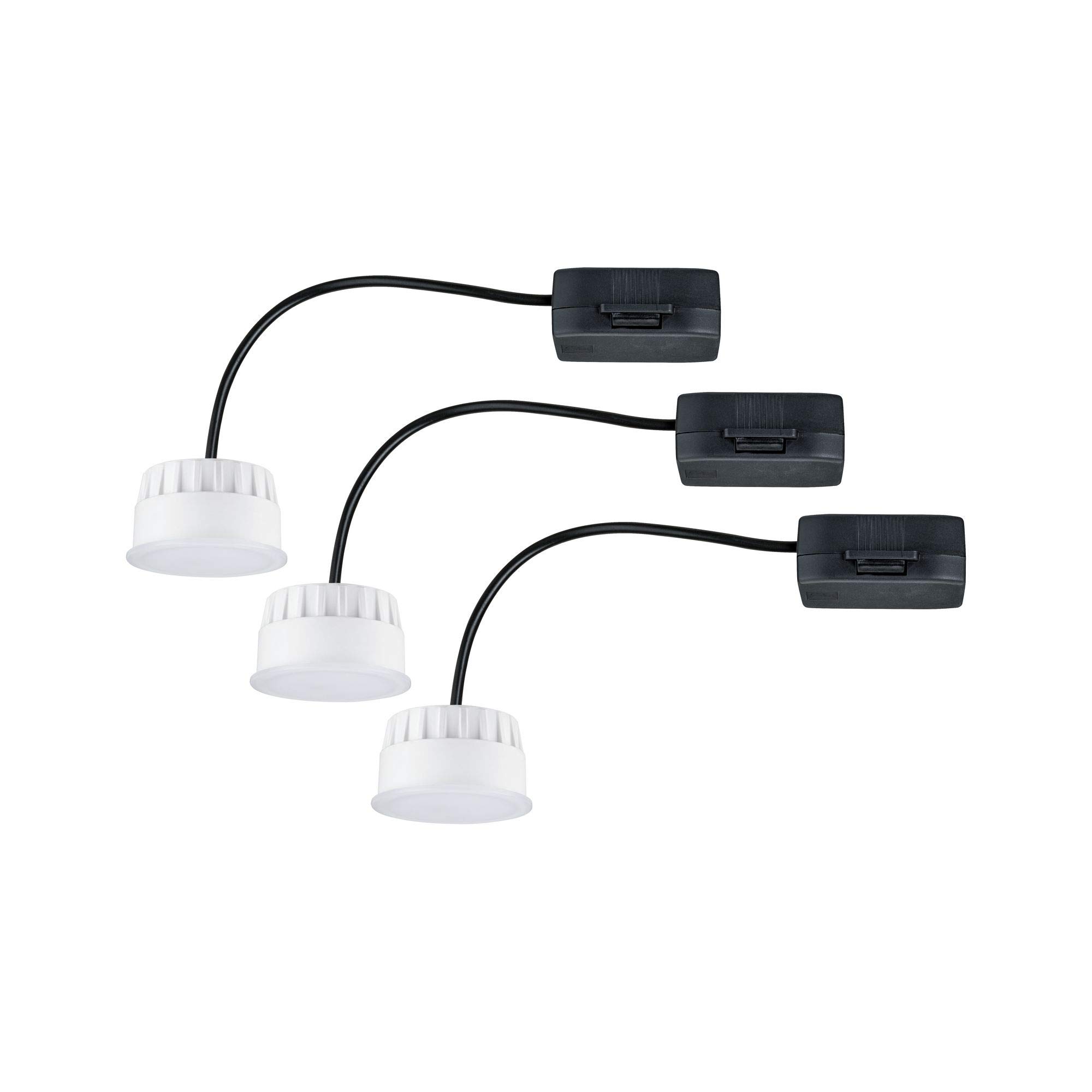 Paulmann 92472 Choose LED recessed luminaire Coin 3x6.5 watt recessed Ceiling Spotlight Satin recessed lamp Plastic Warm White 2700 K