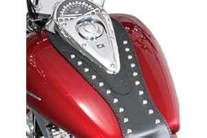 Mustang Black Studded Tank Bibs for Harley Davidson 2003-2009 Honda VTX 1300C - One Size