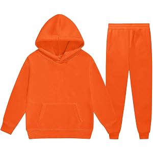 Toddler Kids Sweatsuit Girls Boys 2 Piece Tracksuit Jogging Outfits Set Hooded Sweatshirt and Jogger Sweatpants Clothing Sets