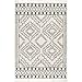 nuLOOM Vasiliki Moroccan Shag Tasseled Area Rug, 6' 7' x 9', Off-white